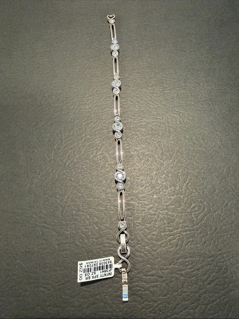 Brighton Silver Link Bracelet with Clear Stones